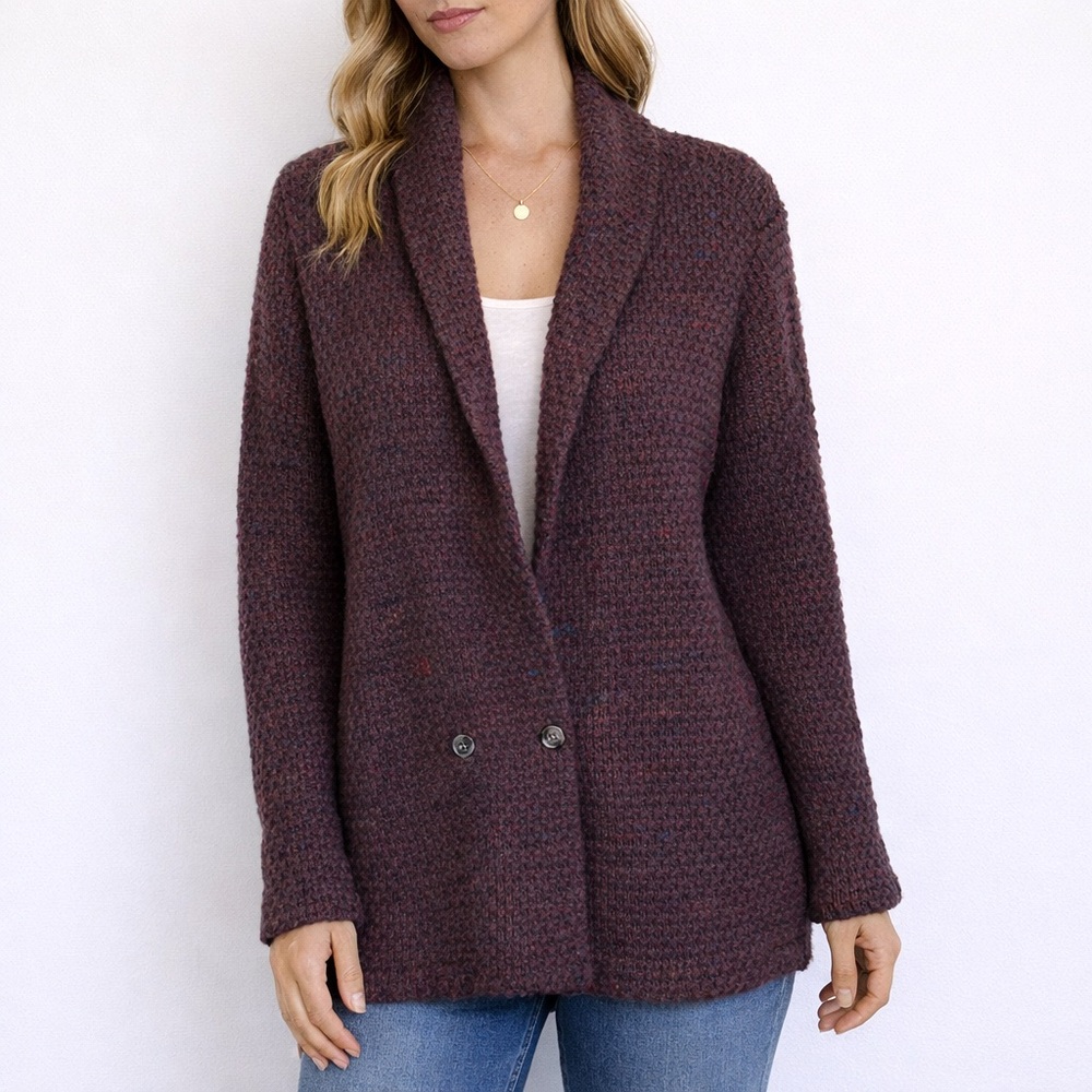Multicolor Wool Knit Sweater by Susan Ess